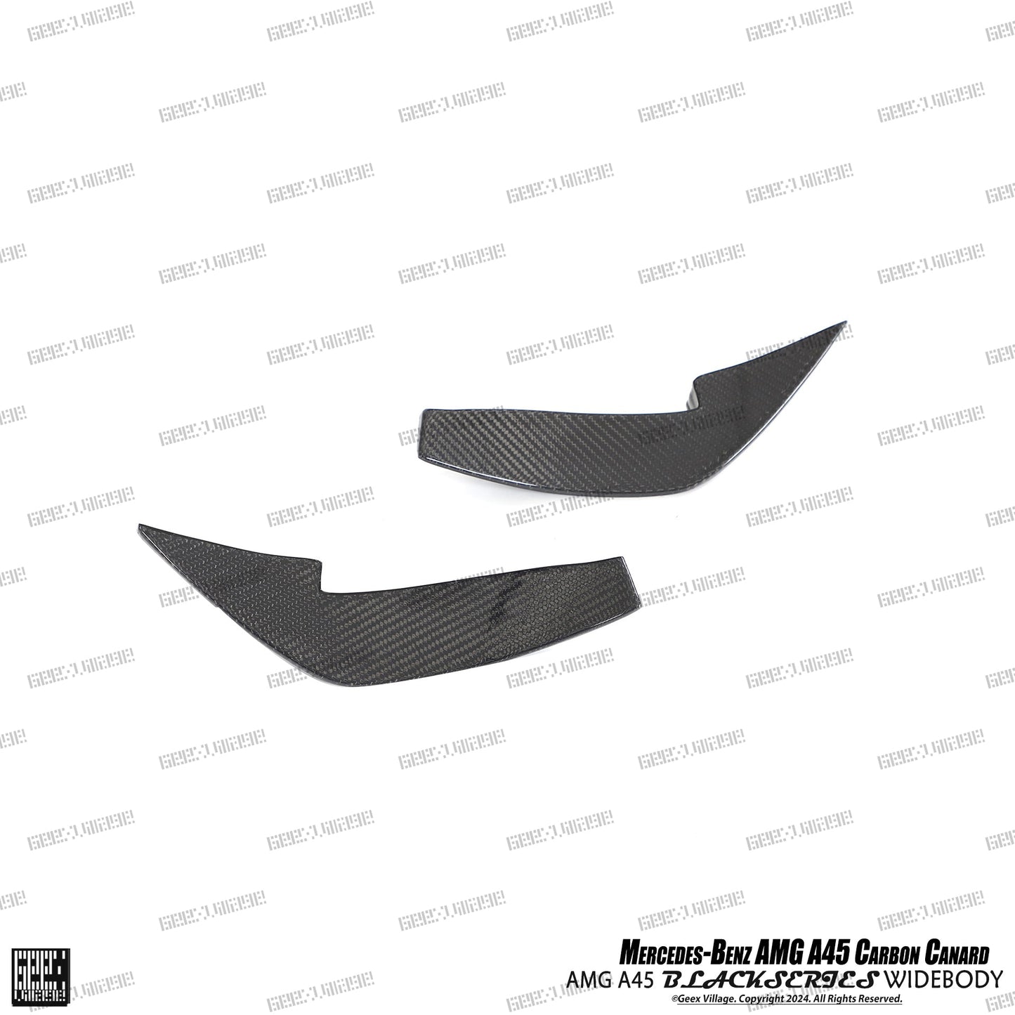 Geex Village Blackseries Style Front Canards for Mercedes Benz A-Class AMG A45 W177 V177 2019-ON Carbon Fiber/FRP