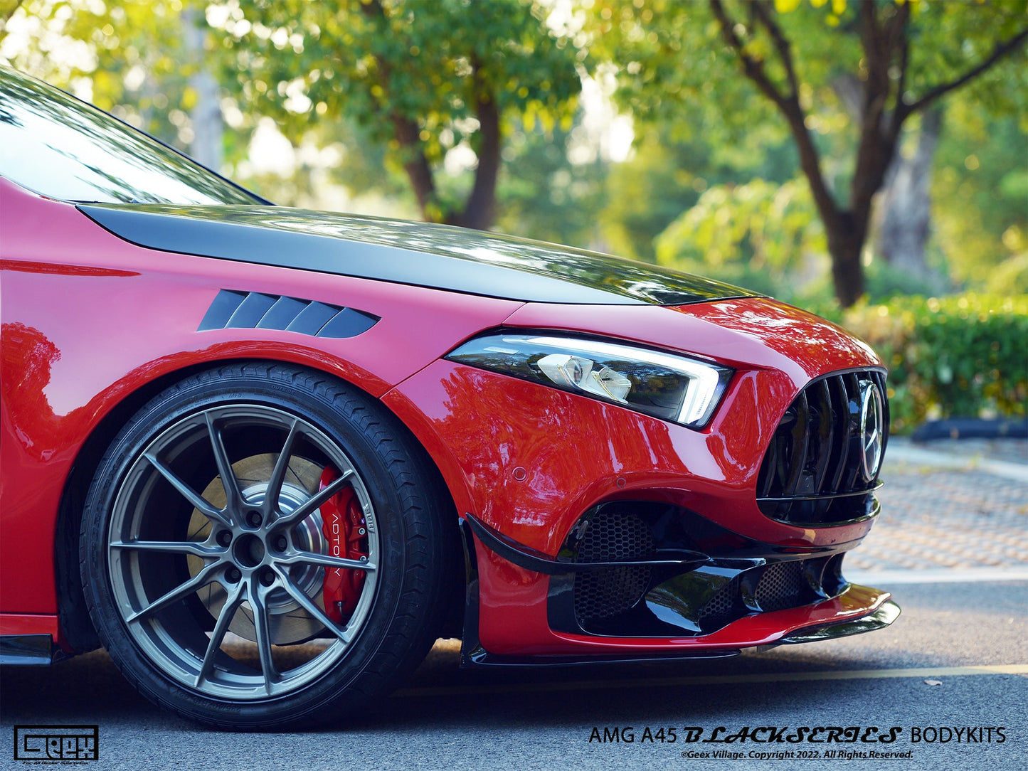 Geex Village Blackseries Style Front Canards for Mercedes Benz A-Class AMG A45 W177 V177 2019-ON Carbon Fiber/FRP