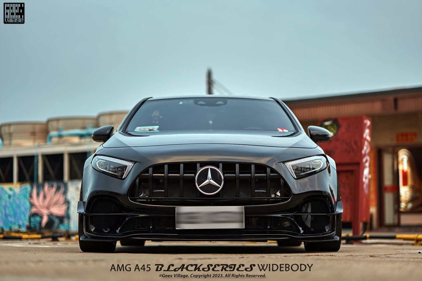 Geex Village Blackseries Style Front Canards for Mercedes Benz A-Class AMG A45 W177 V177 2019-ON Carbon Fiber/FRP