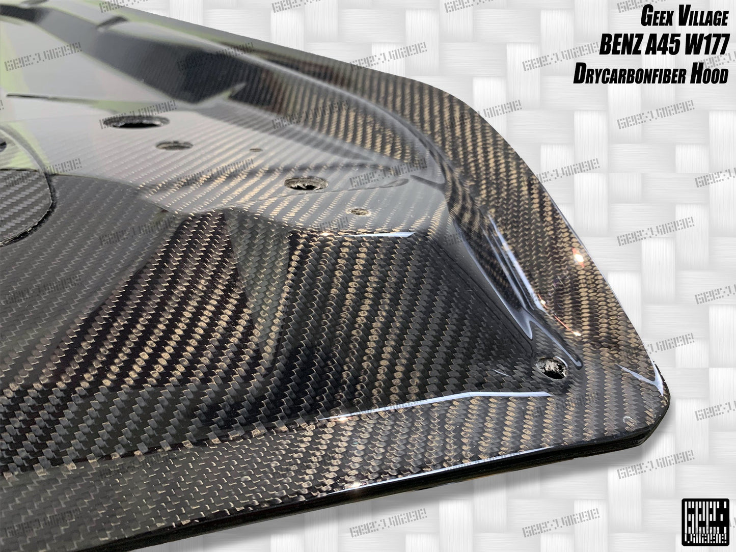 Geex Village Blackseries Style Hood for Mercedes Benz AMG CLA45 CLA35 CLA250 C118 A45 A35 A250 A220 W177 V177 2019-ON Carbon Fiber/FRP