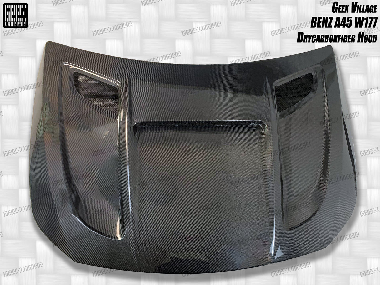 Geex Village Blackseries Style Hood for Mercedes Benz AMG CLA45 CLA35 CLA250 C118 A45 A35 A250 A220 W177 V177 2019-ON Carbon Fiber/FRP