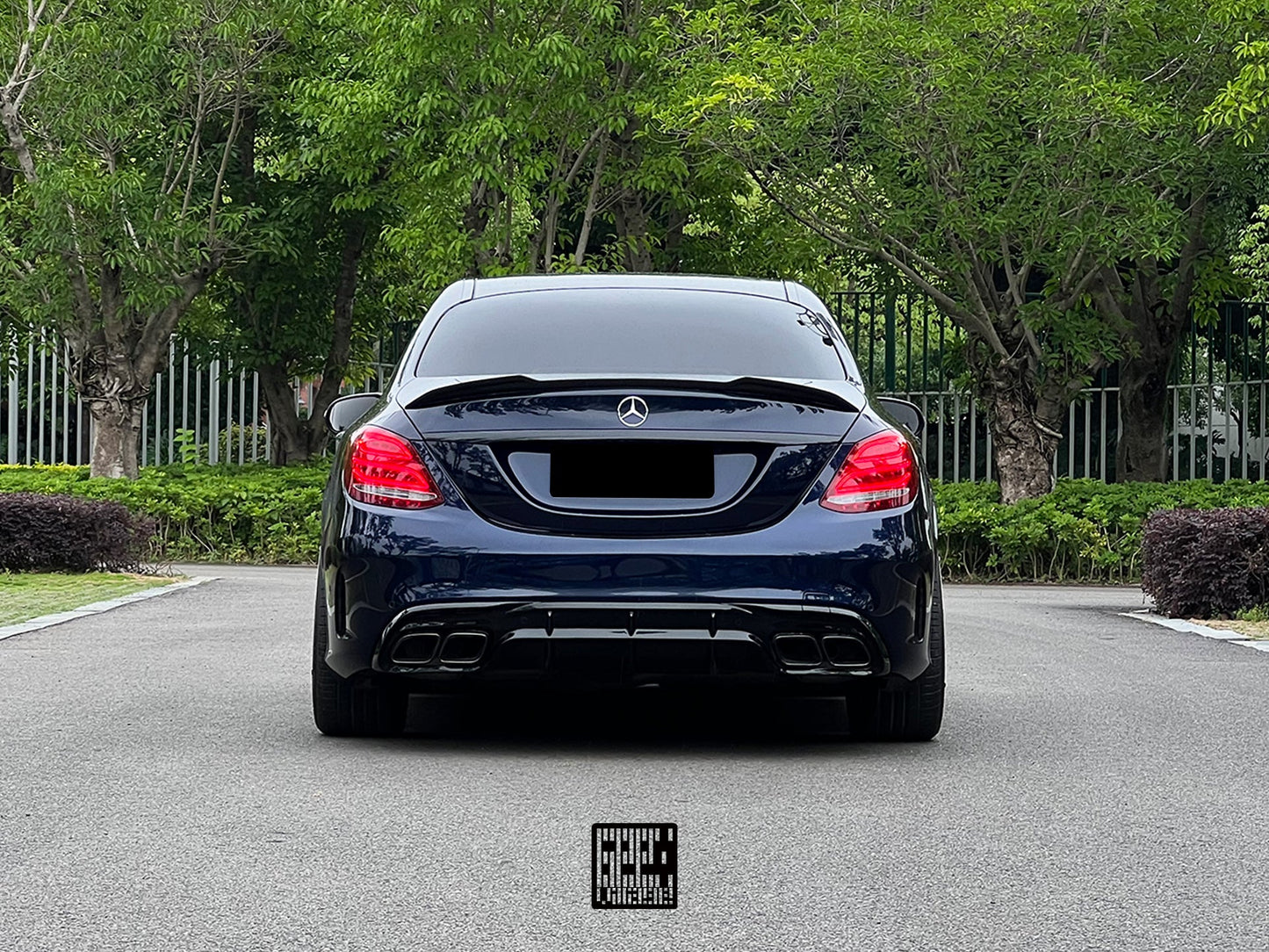 Geex Village Rear Diffuser for Mercedes Benz C-Class C63S C63 AMG C43 C450 C300 W205 2015-2018 Carbon Fiber