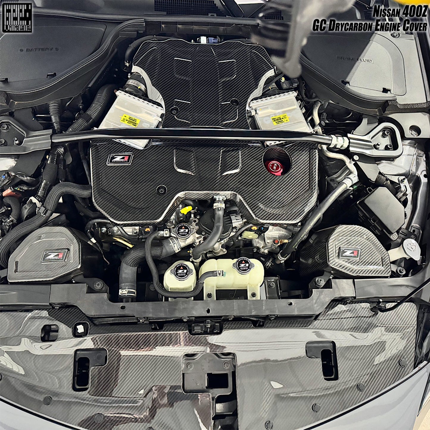 Geex Village GC Style Engine Bay Cover for Nissan Z 400Z RZ34 2023-ON Dry Pre-preg Carbon Fiber