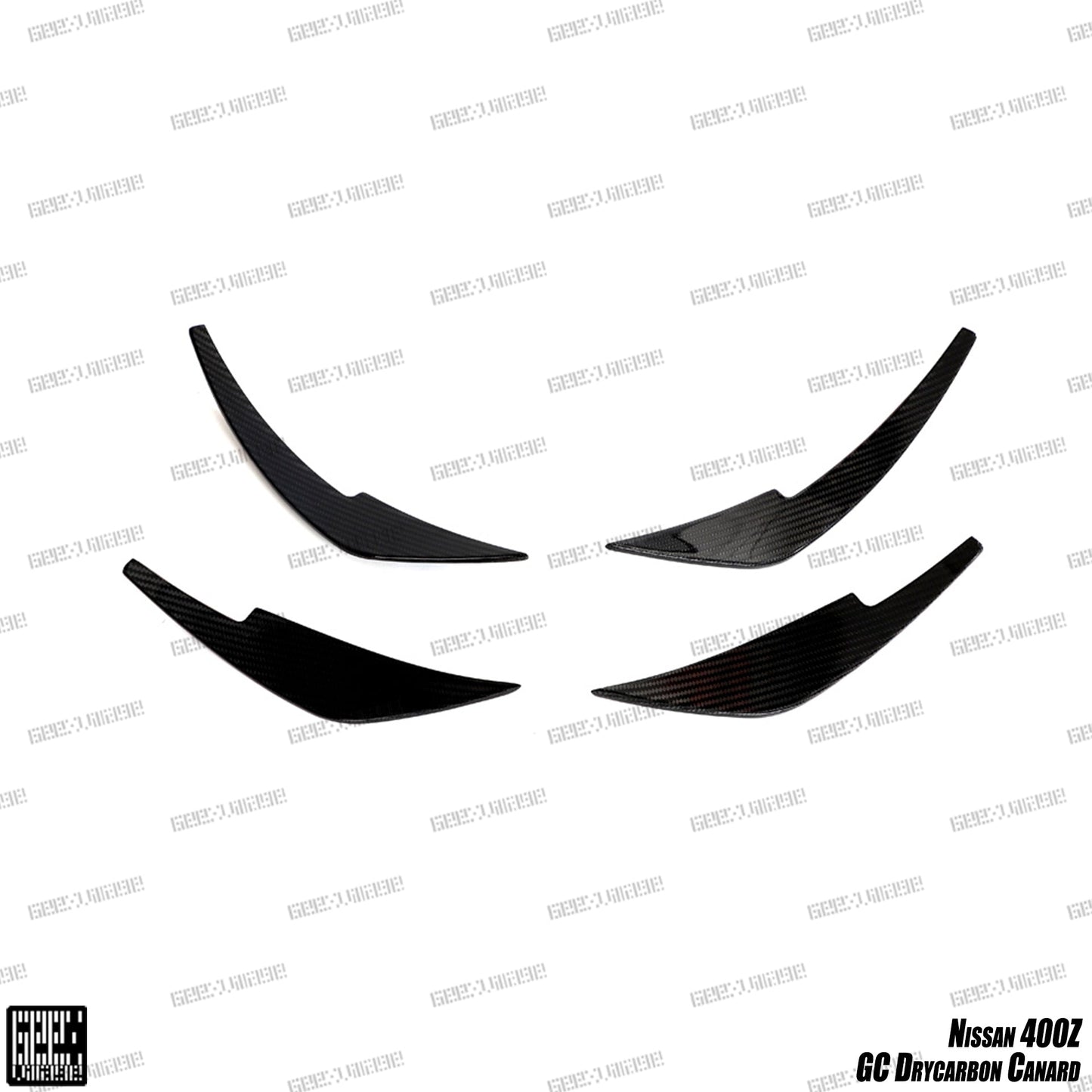 Geex Village GC Style Front Canards for Nissan Z 400Z RZ34 2023-ON Dry Pre-preg Carbon Fiber