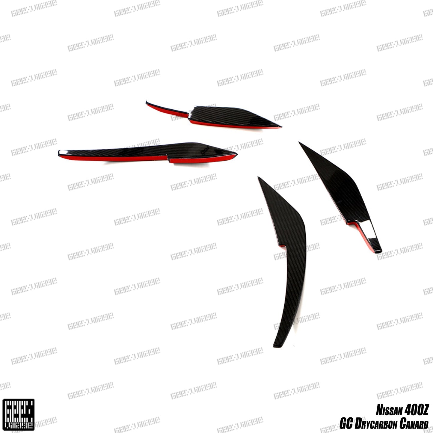 Geex Village GC Style Front Canards for Nissan Z 400Z RZ34 2023-ON Dry Pre-preg Carbon Fiber