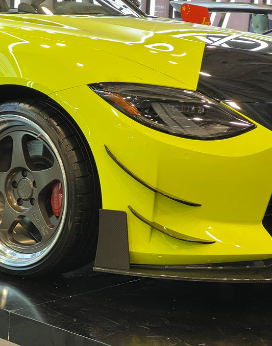 Geex Village GC Style Front Canards for Nissan Z 400Z RZ34 2023-ON Dry Pre-preg Carbon Fiber