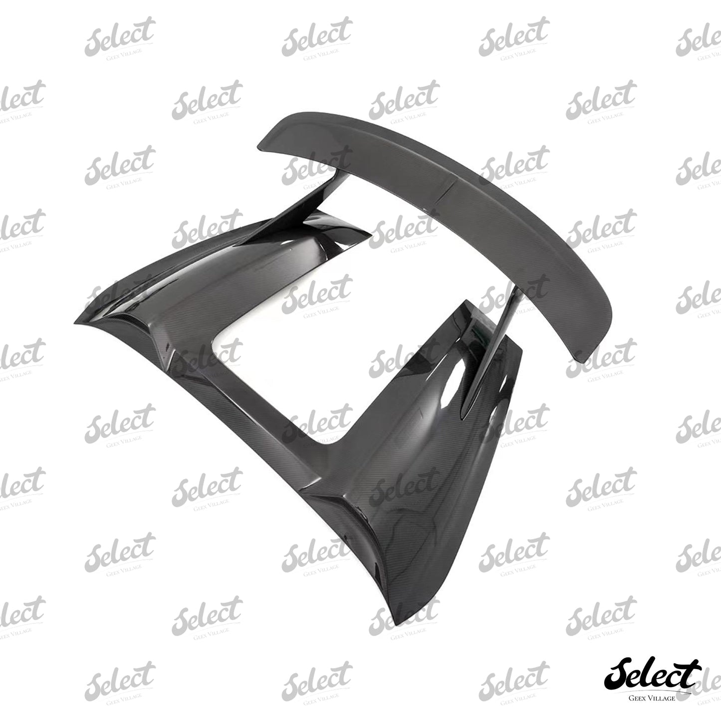 Geex Village Tonneau Cover and Wing for Porsche 718 Boxster Base S T GTS Convertible 2017-ON Carbon Fiber