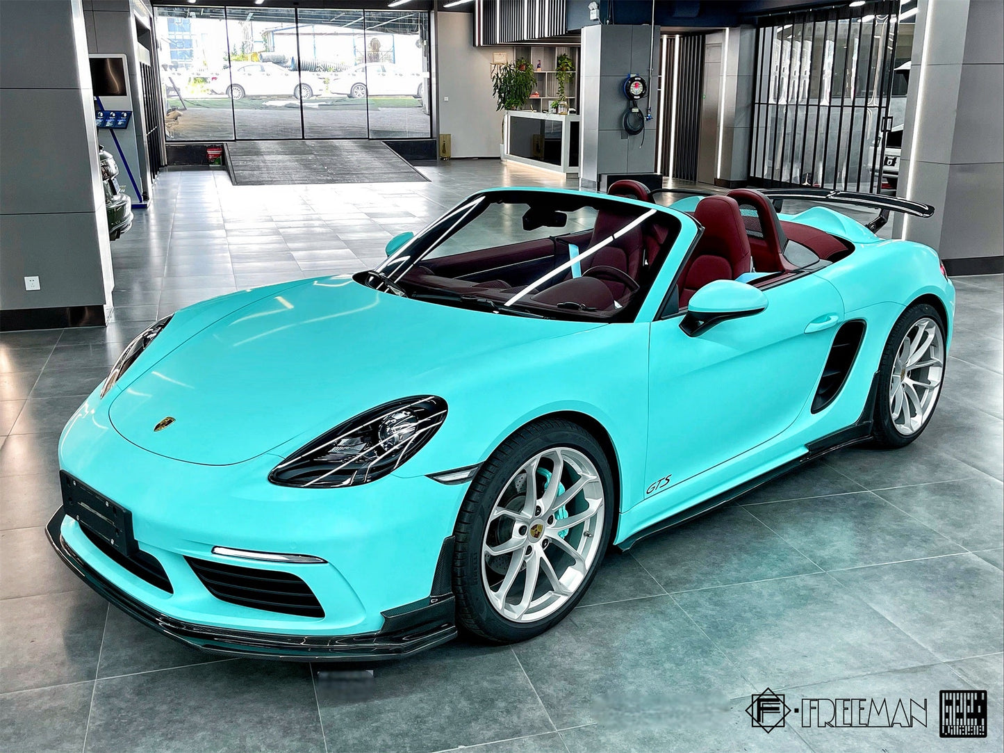 Geex Village Front Lip for Porsche 718 Cayman Boxster Base S T 2017-ON Carbon Fiber