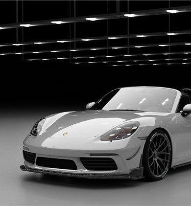 Geex Village Front Lip for Porsche 718 Cayman Boxster Base S T 2017-ON Carbon Fiber