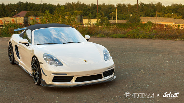 Geex Village Front Lip for Porsche 718 Cayman Boxster Base S T 2017-ON Carbon Fiber