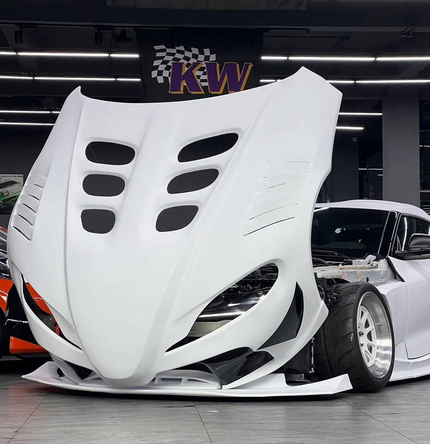 Geex Village Unicorn GT3 Clamshell Hood and Front Bumper for Toyota Supra MK5 A90 A91 3.0 2020-ON Carbon Fiber/FRP