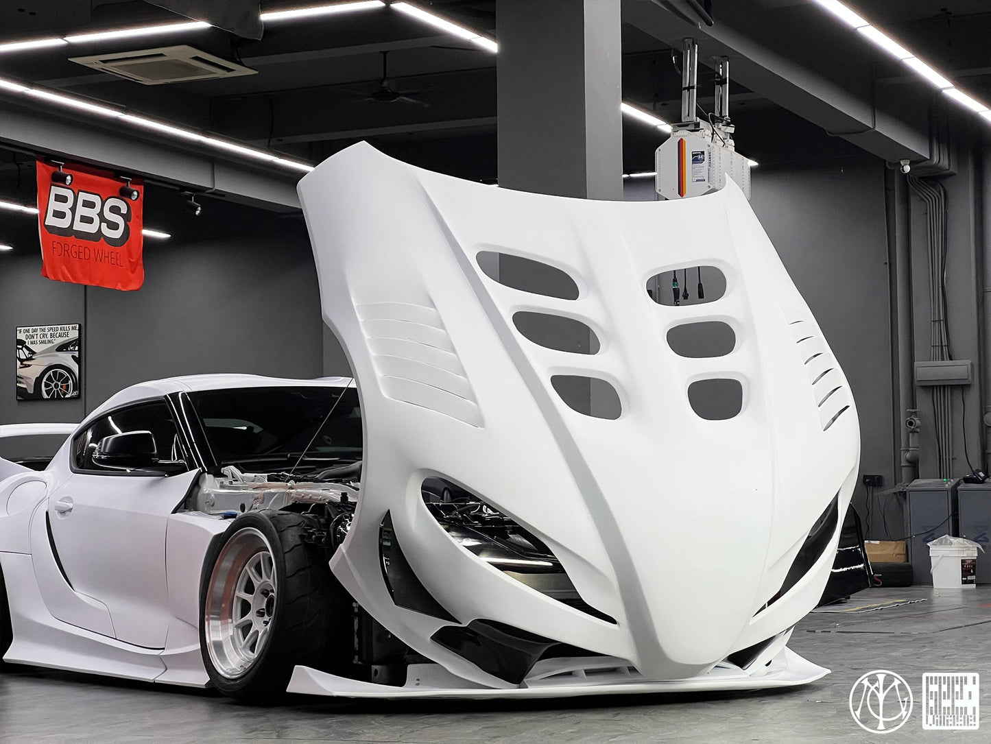 Geex Village Unicorn GT3 Clamshell Hood and Front Bumper for Toyota Supra MK5 A90 A91 3.0 2020-ON Carbon Fiber/FRP