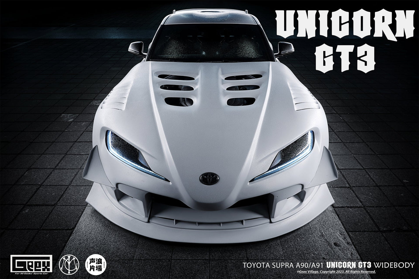 Geex Village Unicorn GT3 Clamshell Hood and Front Bumper for Toyota Supra MK5 A90 A91 3.0 2020-ON Carbon Fiber/FRP