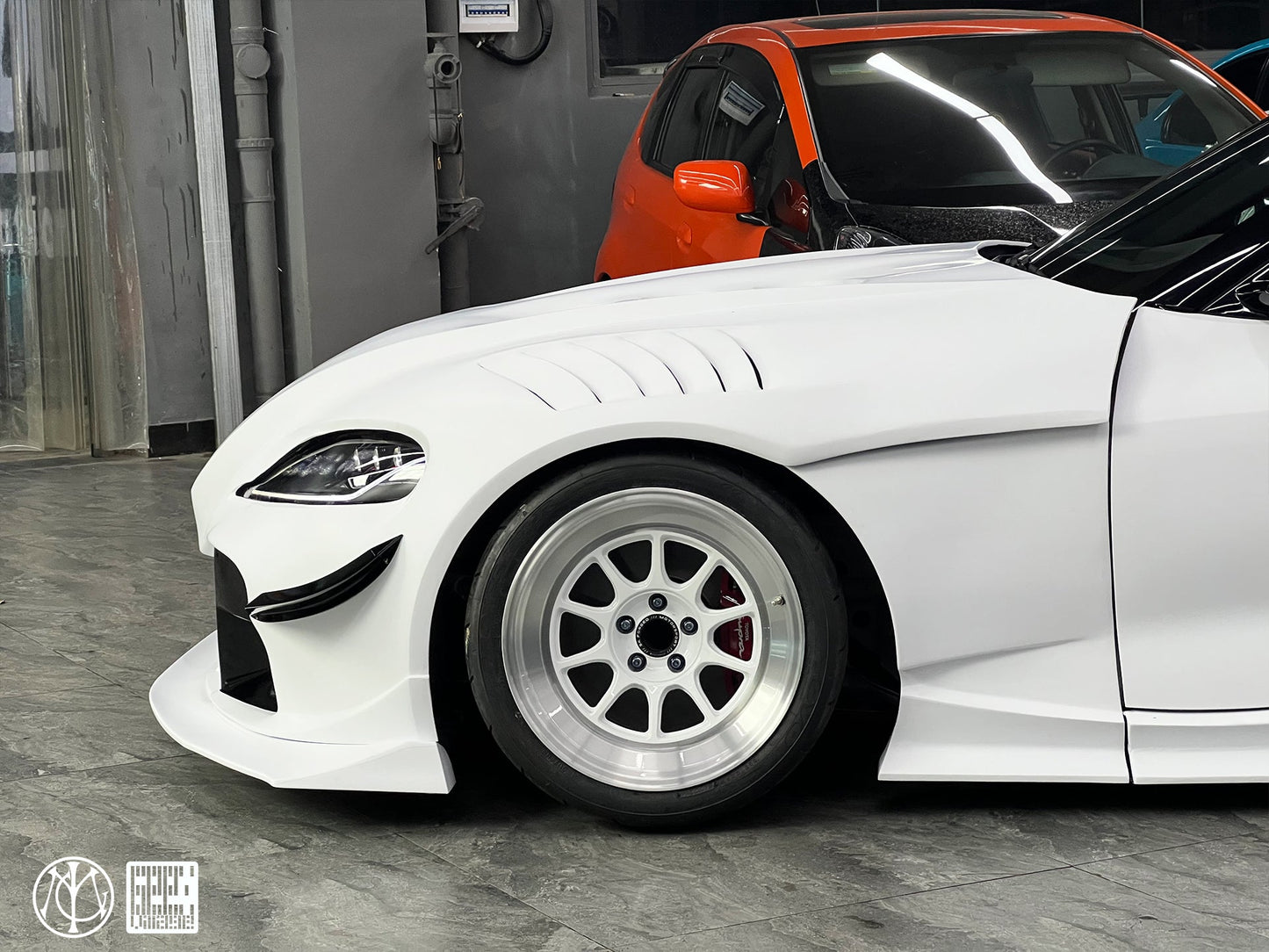 Geex Village Unicorn GT3 Widebody Canards for Toyota Supra MK5 A90 A91 3.0 2020-ON Carbon Fiber/FRP