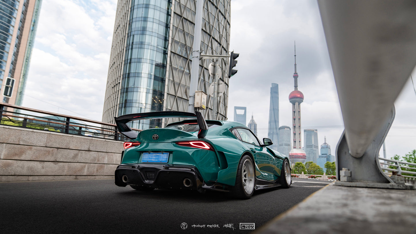 Geex Village Unicorn GT3 Widebody Rear Wing for Toyota Supra MK5 A90 A91 3.0 2020-ON Coupe Carbon Fiber/FRP