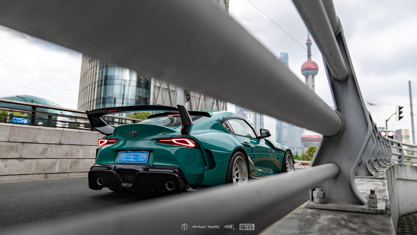 Geex Village Unicorn GT3 Widebody Rear Wing for Toyota Supra MK5 A90 A91 3.0 2020-ON Coupe Carbon Fiber/FRP
