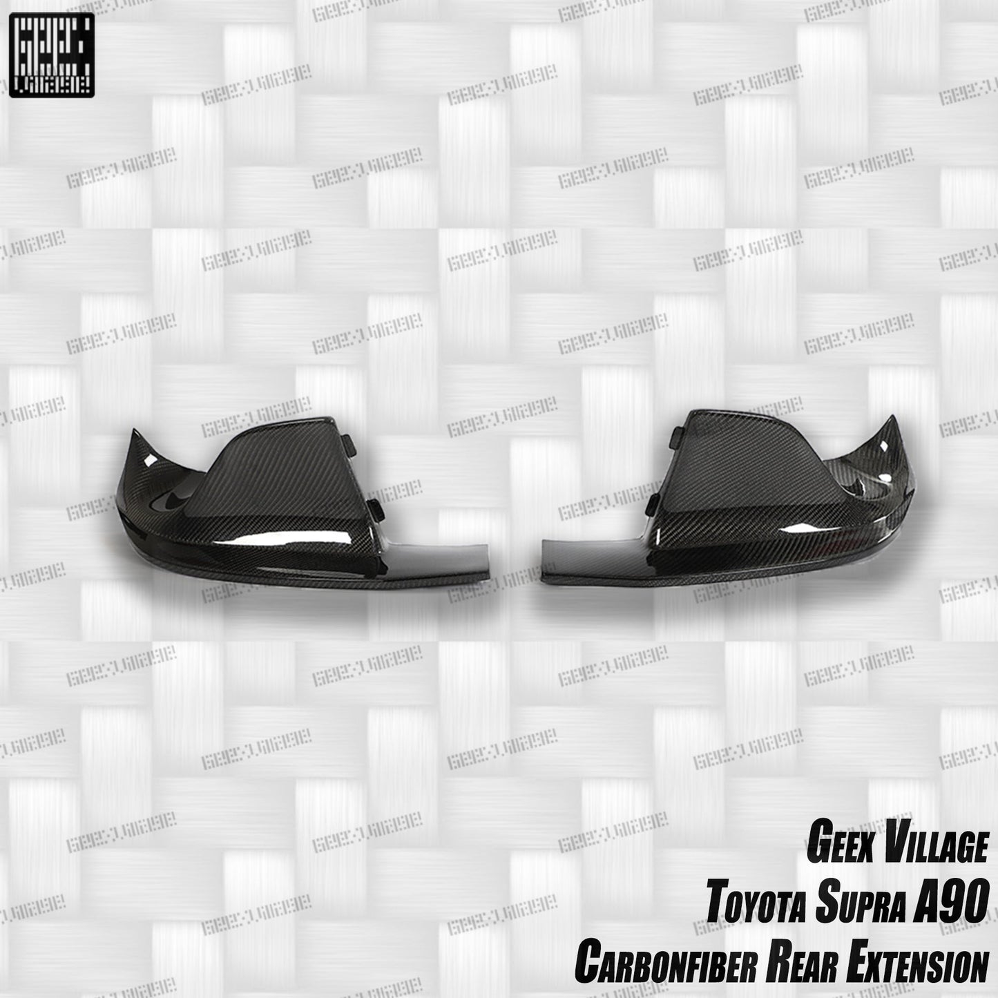 Geex Village Unicorn GT3 Widebody Rear Diffuser & Undertray & Canards for Toyota Supra MK5 A90 A91 3.0 2020-ON Carbon Fiber/FRP