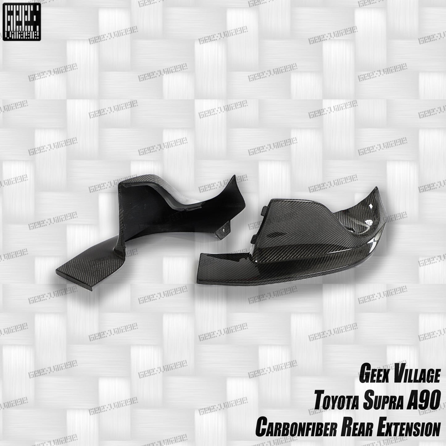 Geex Village Unicorn GT3 Widebody Rear Diffuser & Undertray & Canards for Toyota Supra MK5 A90 A91 3.0 2020-ON Carbon Fiber/FRP