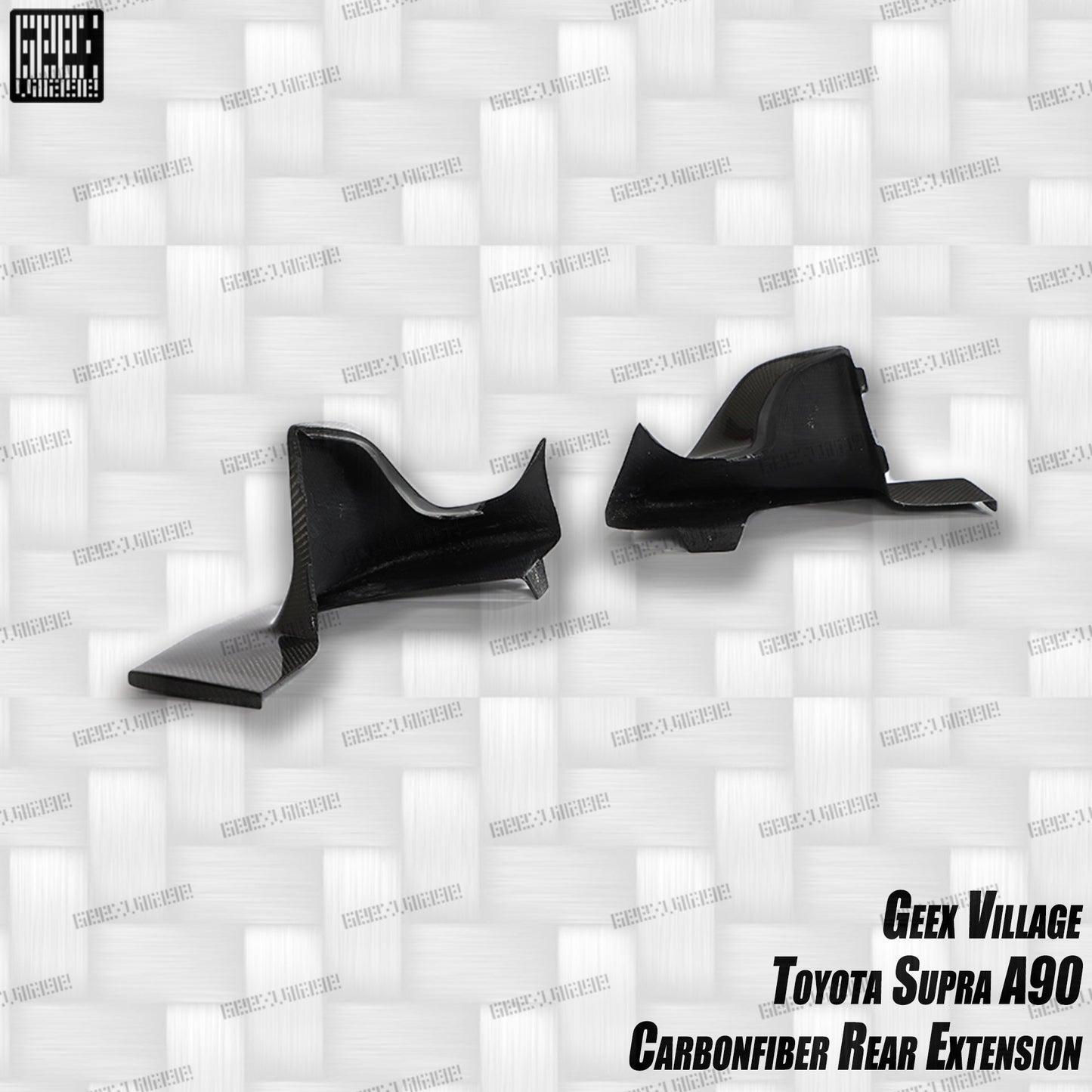 Geex Village Unicorn GT3 Widebody Rear Diffuser & Undertray & Canards for Toyota Supra MK5 A90 A91 3.0 2020-ON Carbon Fiber/FRP