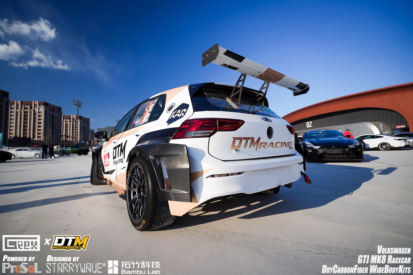 Geex Village Rear Quarter Panel Flares Set for Volkswagen Golf GTI / R-Line / R MK8 MK8.5 2022-ON Dry Pre-preg Carbon Fiber