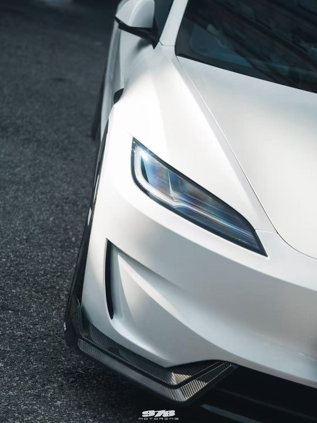 Karbel Carbon Front Lip for Tesla Model 3 Highland Performance 2024-ON Dry Pre-preg Carbon Fiber/FRP