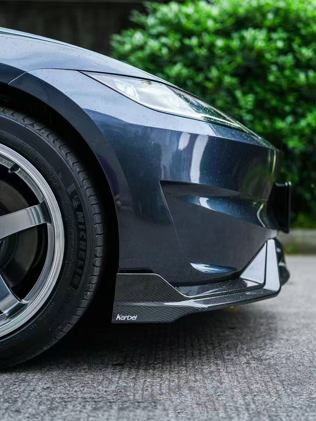 Karbel Carbon Front Lip for Tesla Model 3 Highland Performance 2024-ON Dry Pre-preg Carbon Fiber/FRP