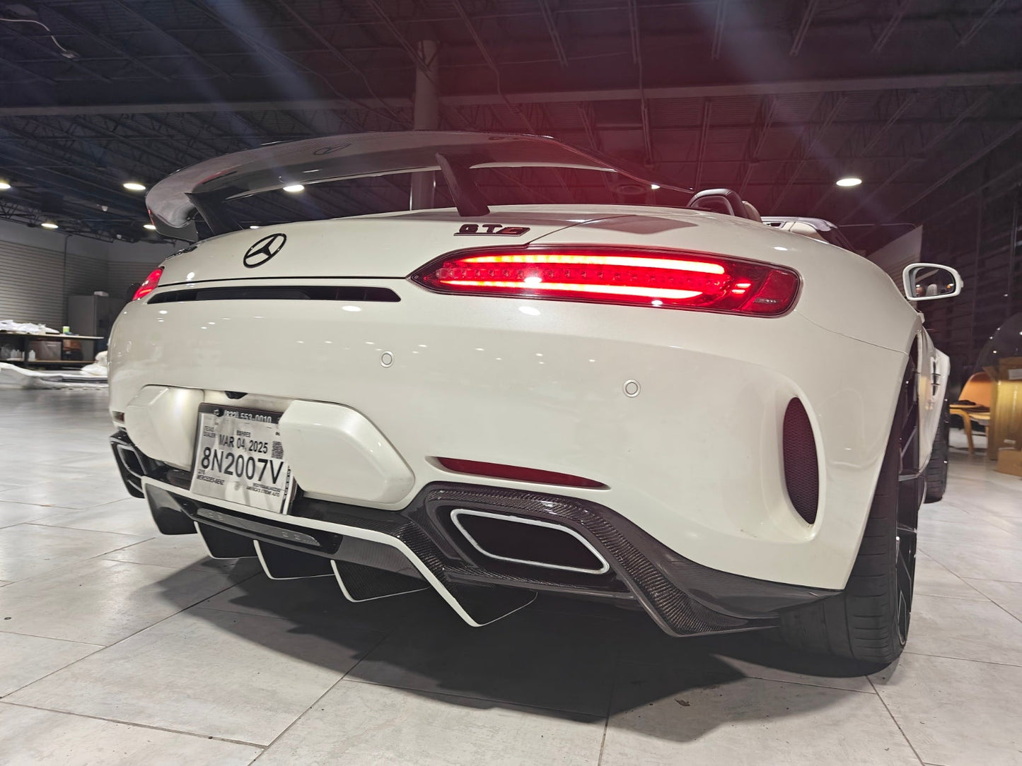 Paktechz Rear Wing for Mercedes Benz AMG GT GTS GTC C190 2016-2021 Carbon Fiber / FRP