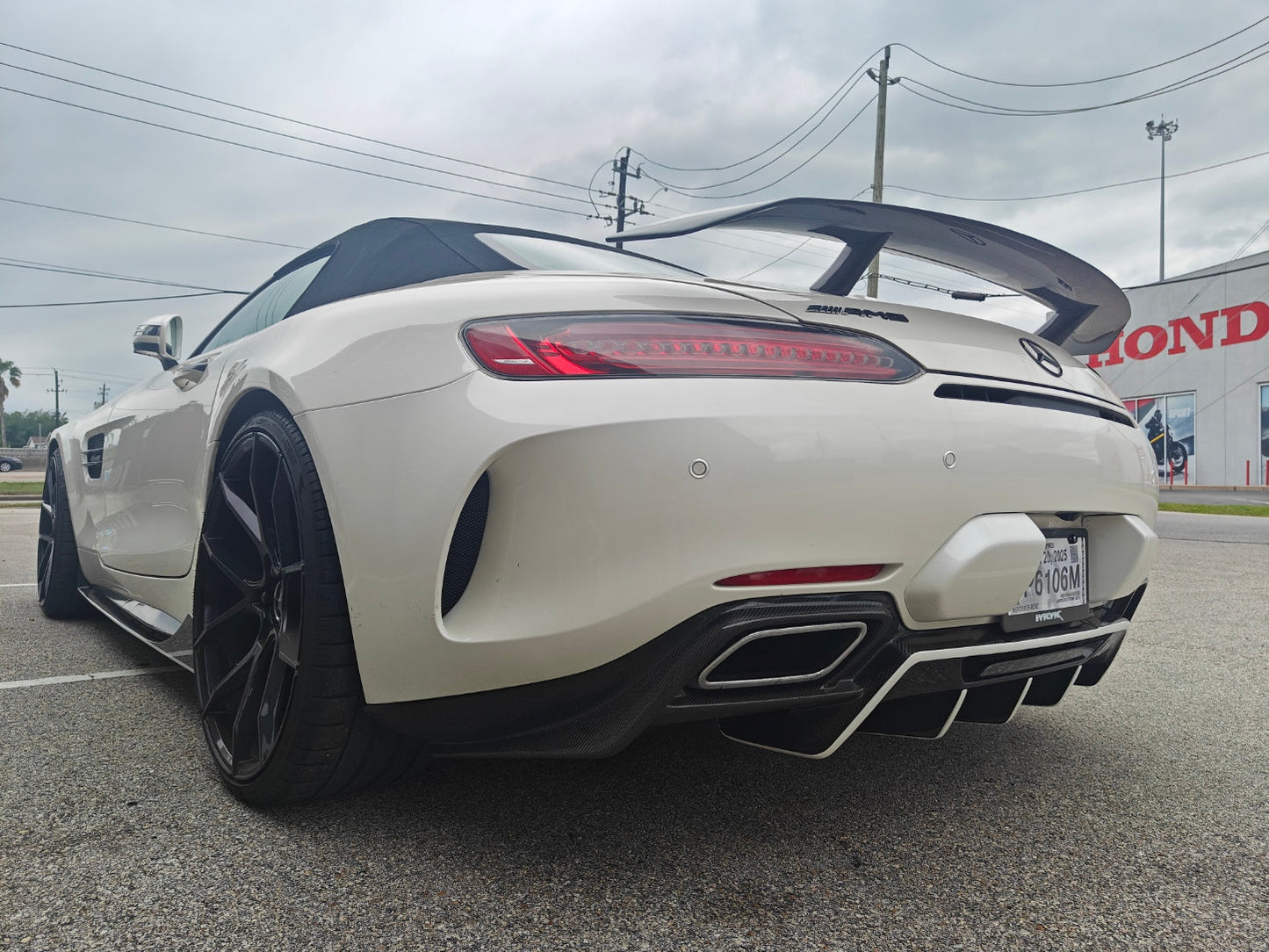 Paktechz Rear Wing for Mercedes Benz AMG GT GTS GTC C190 2016-2021 Carbon Fiber / FRP