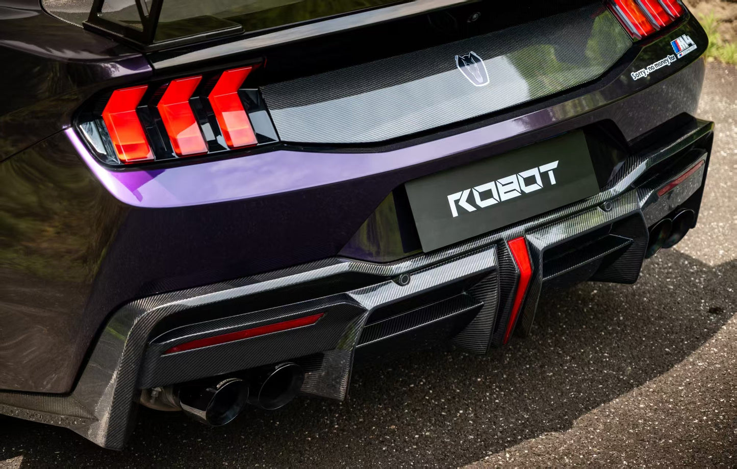 Robot Craftsman DARKSTAR Rear Diffuser for Ford Mustang S650 2024-ON Carbon Fiber/FRP