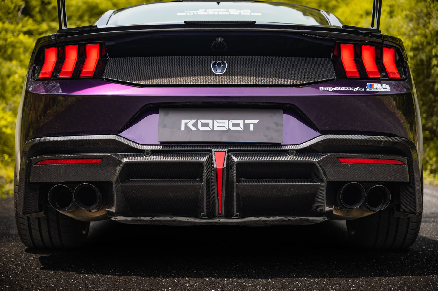 Robot Craftsman DARKSTAR Rear Diffuser for Ford Mustang S650 2024-ON Carbon Fiber/FRP