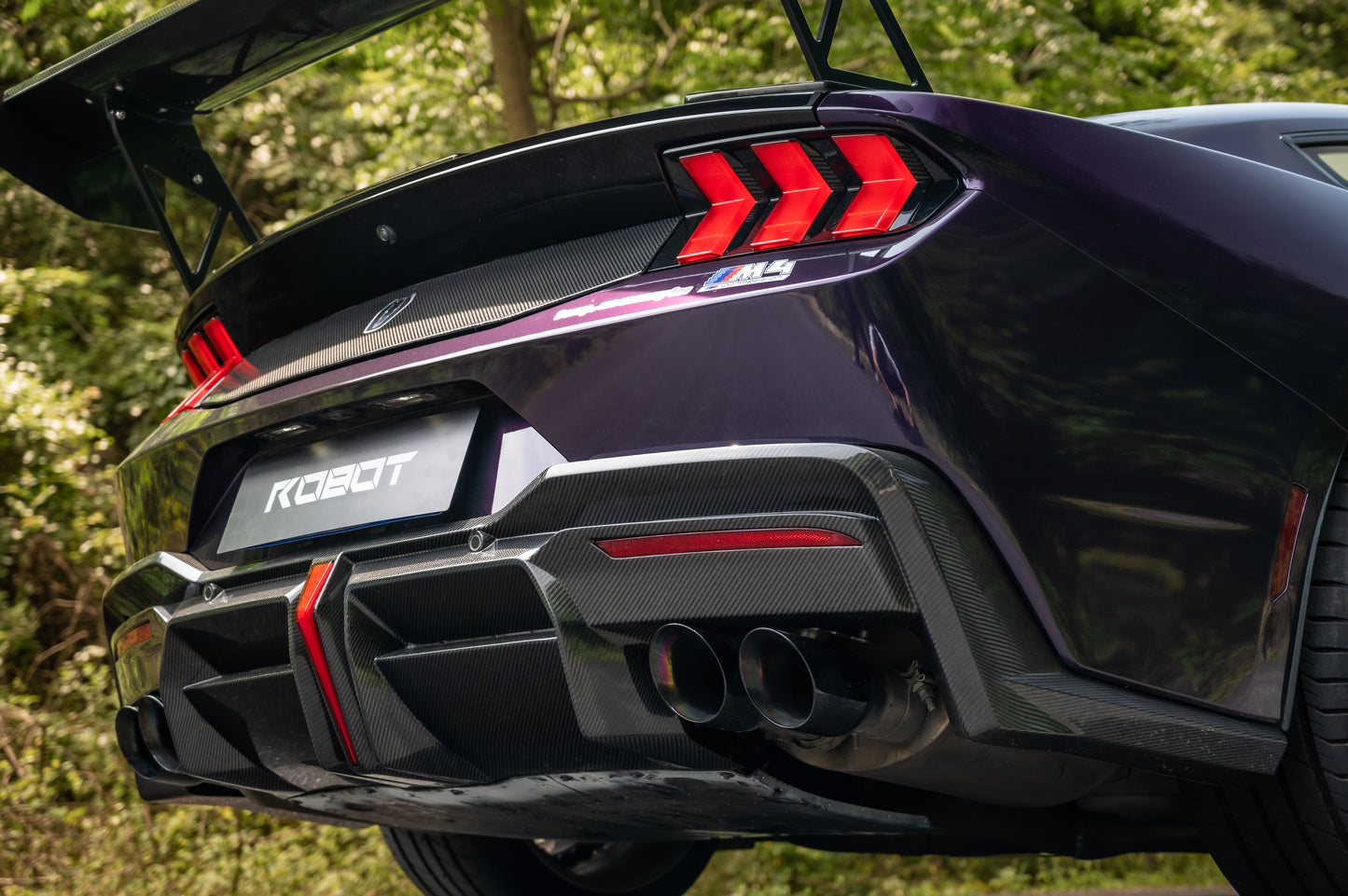 Robot Craftsman DARKSTAR Rear Diffuser for Ford Mustang S650 2024-ON Carbon Fiber/FRP
