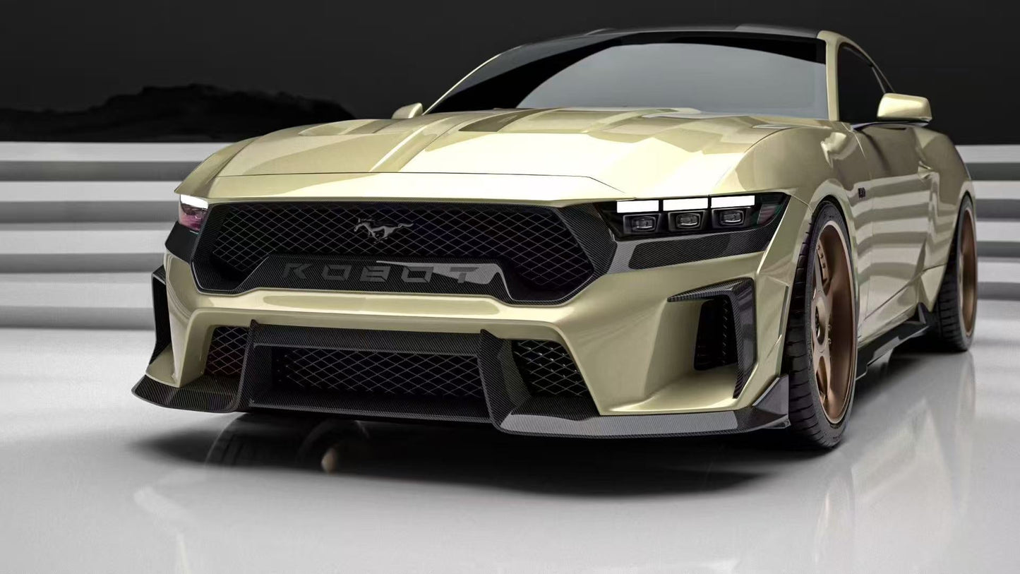 Robot Craftsman DARKSTAR Front Bumper & Lip for Ford Mustang S650 2.3 Ecoboost 5.0 GT Dark Horse Carbon Fiber / FRP
