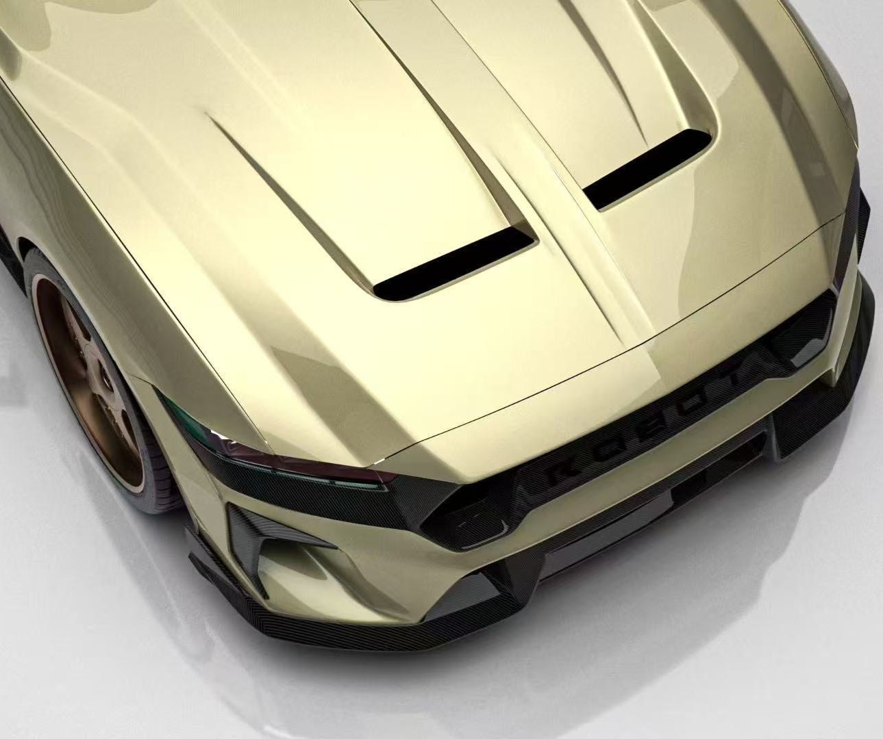 Robot Craftsman DARKSTAR Hood for Ford Mustang S650 2.3 Ecoboost 5.0 GT Dark Horse 2024-ON Carbon Fiber / FRP
