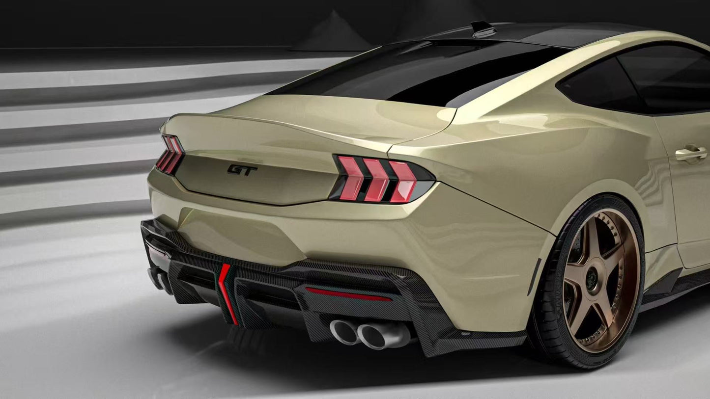 Robot Craftsman DARKSTAR Rear Spoiler for Ford Mustang S650 2.3 Ecoboost 5.0 GT Dark Horse 2024-ON Carbon Fiber / FRP