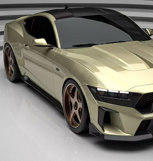Robot Craftsman DARKSTAR Side Skirts for Ford Mustang S650 2.3 Ecoboost 5.0 GT Dark Horse 2024-ON Carbon Fiber / FRP
