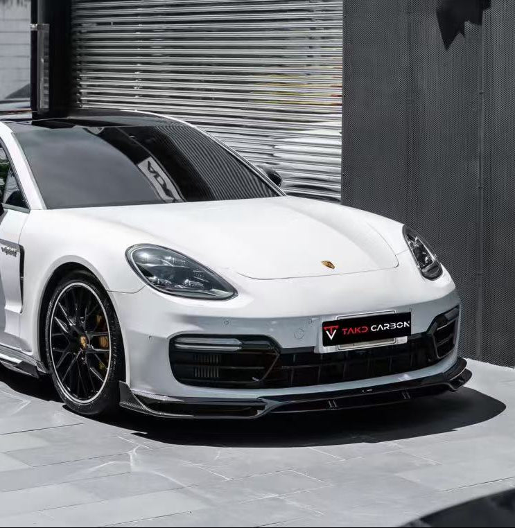 TAKD Carbon V2 Front Lip for Porsche Panamera 971.2 GTS 2017-2023 Dry Pre-preg Carbon Fiber