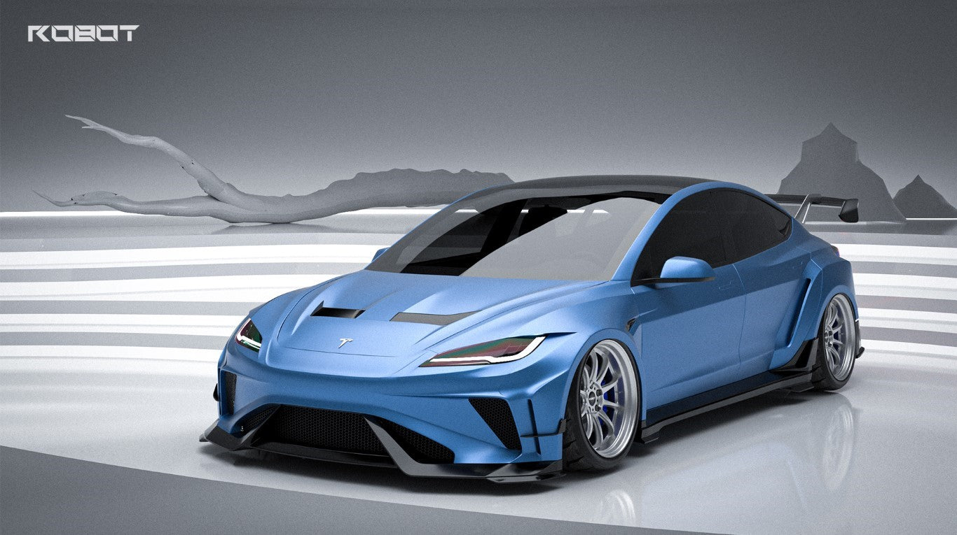 ROBOT CRAFTSMAN HACKER Widebody Full Complete Kit for Tesla Model 3 Highland / Performance 2024-ON Carbon Fiber /FRP