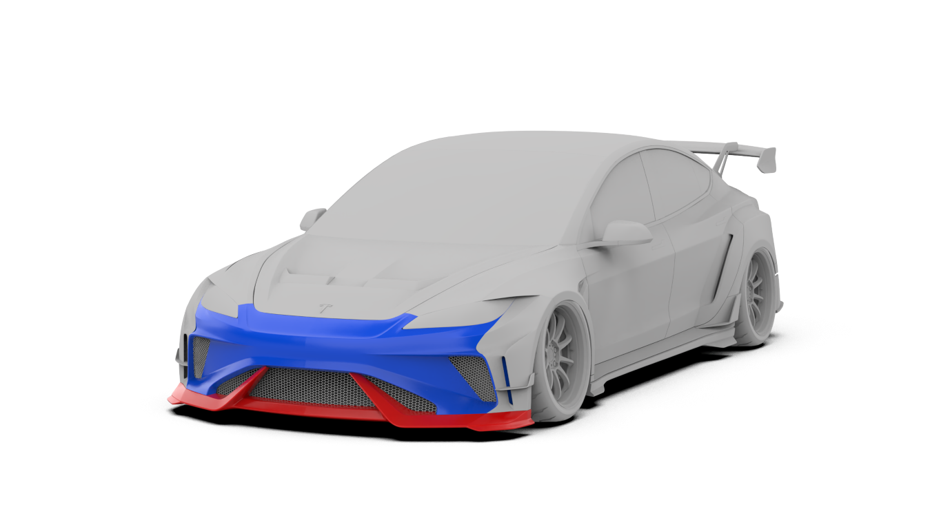 Robot Craftsman HACKER Widebody Package A for Tesla Model 3 Highland / Performance 2024-ON Carbon / FRP
