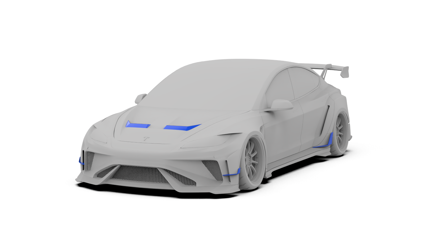 ROBOT CRAFTSMAN HACKER Widebody Full Complete Kit for Tesla Model 3 Highland / Performance 2024-ON Carbon Fiber /FRP