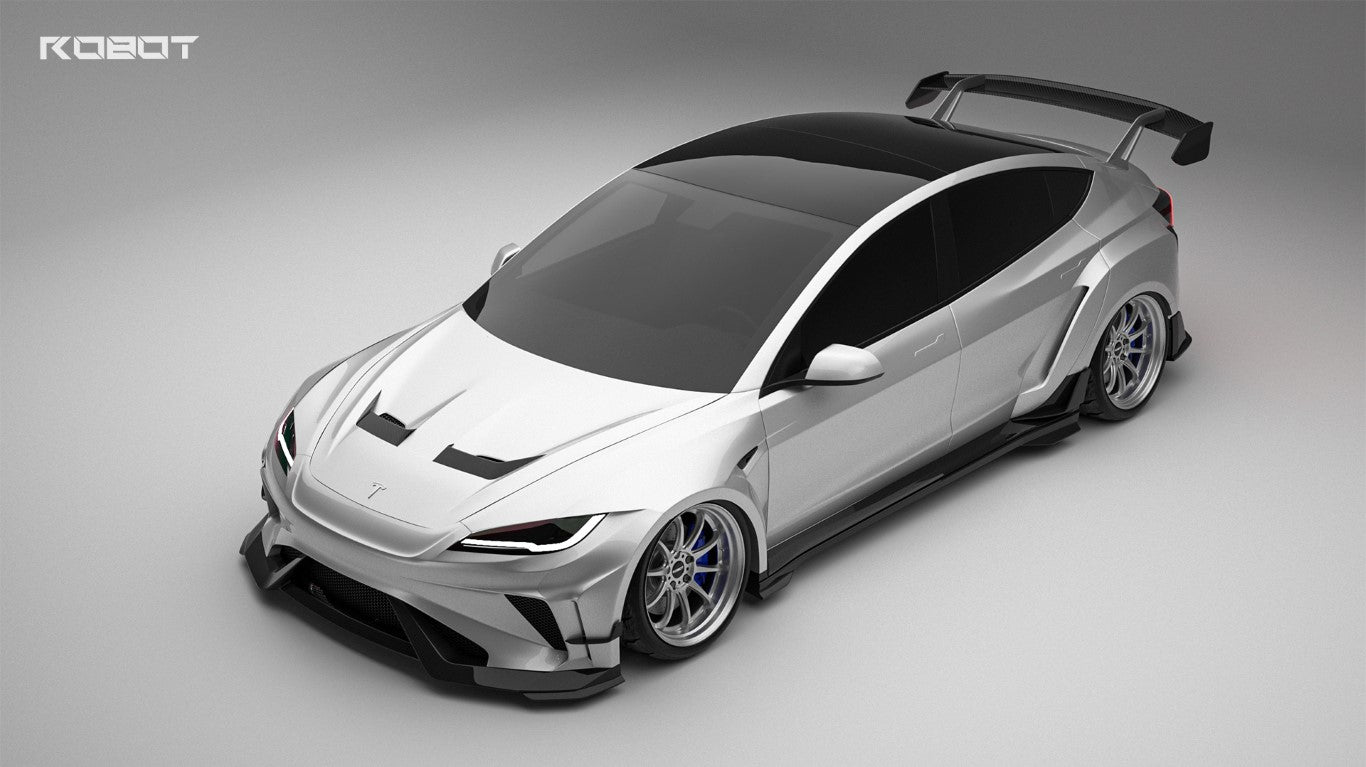 ROBOT CRAFTSMAN HACKER Widebody Full Complete Kit for Tesla Model 3 Highland / Performance 2024-ON Carbon Fiber /FRP
