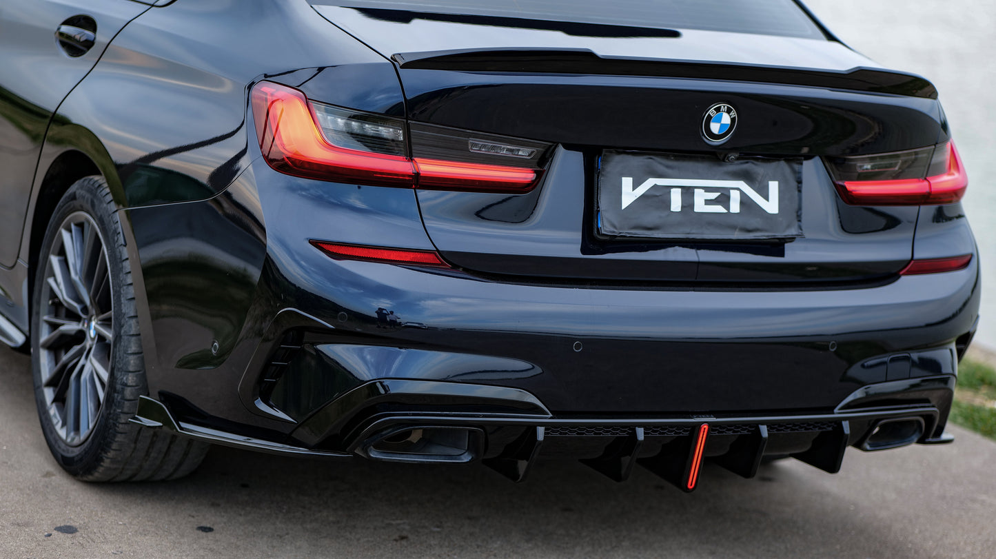 VTEN Rear Diffuser & Corner Splitter for BMW 3 Series 330i M340i G20 G21 Pre-LCI 2020-2022 ABS/PP