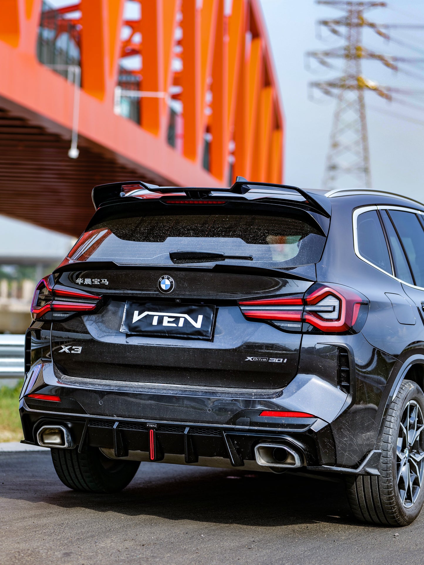 VTEN Rear Lip Spoiler for BMW X3 s/x Drive30 G01 & IX3 BEV G08 LCI 2022-ON ABS