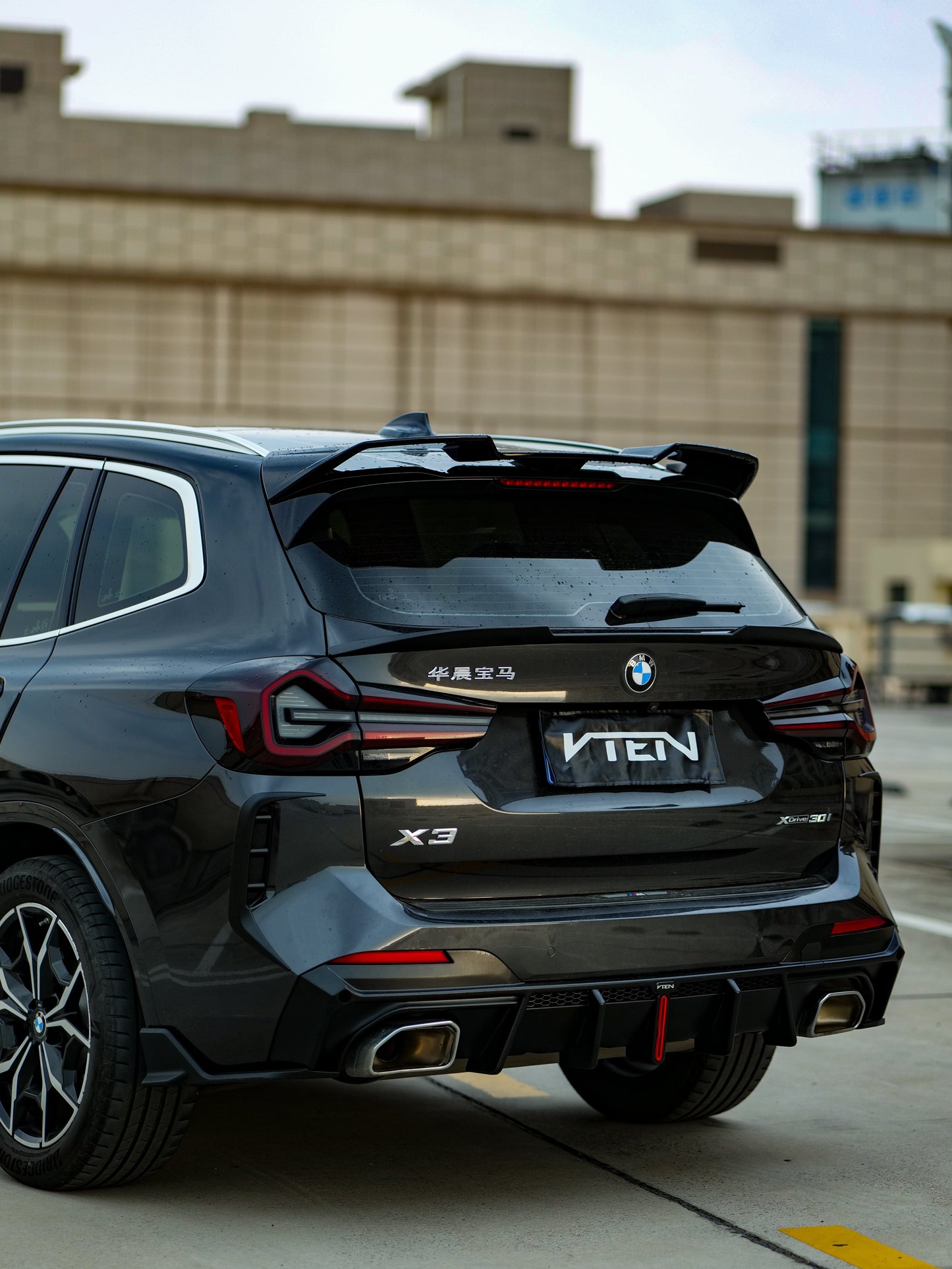 VTEN Rear Diffuser & Corner Splitter for BMW X3 s/x Drive30 G01 & IX3 BEV G08 LCI 2022-ON PP/ABS