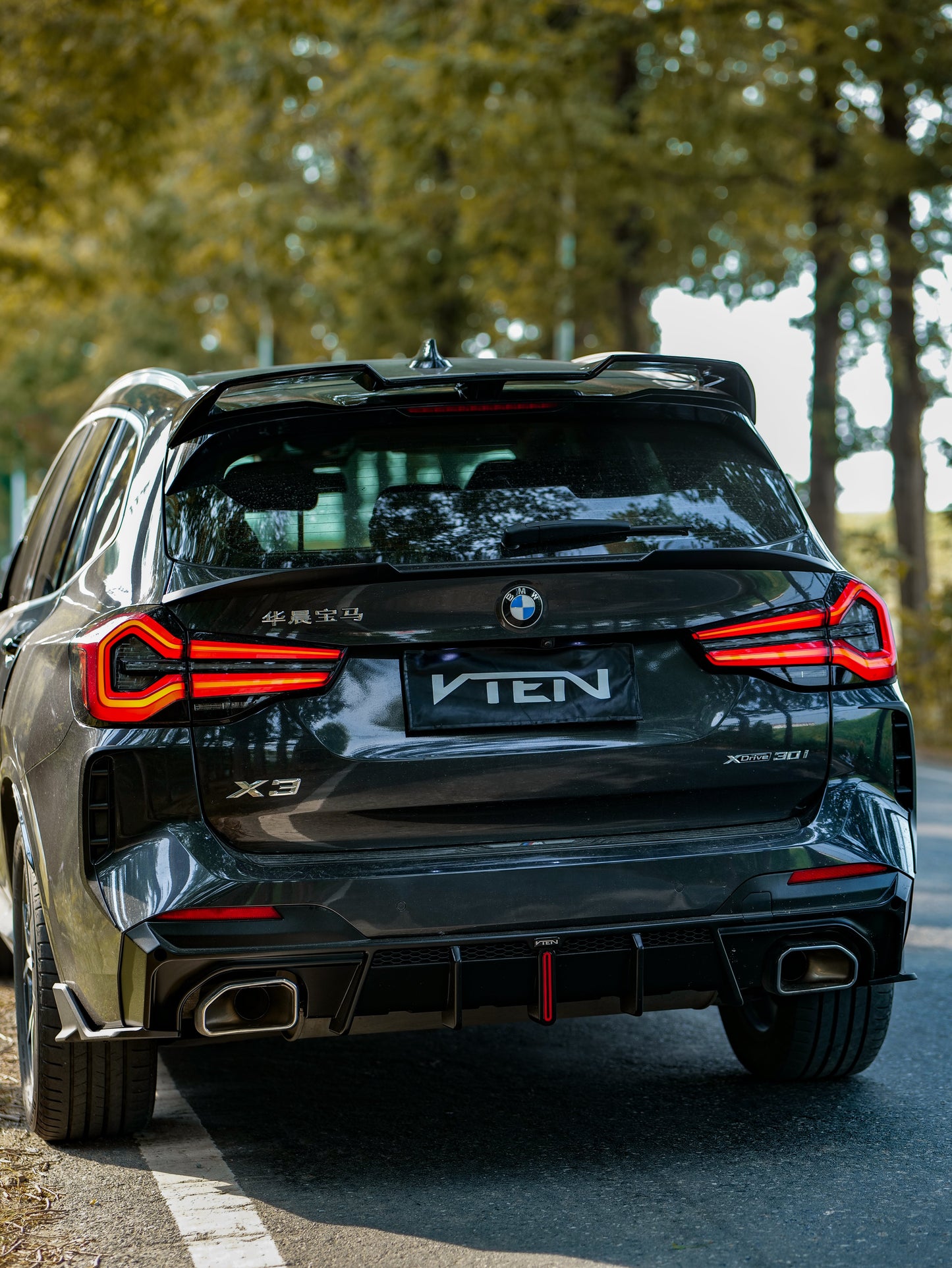 VTEN Rear Lip Spoiler for BMW X3 s/x Drive30 G01 & IX3 BEV G08 LCI 2022-ON ABS