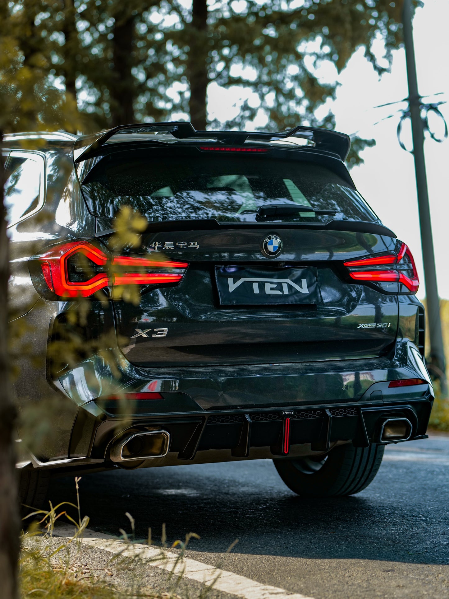 VTEN Rear Lip Spoiler for BMW X3 s/x Drive30 G01 & IX3 BEV G08 LCI 2022-ON ABS