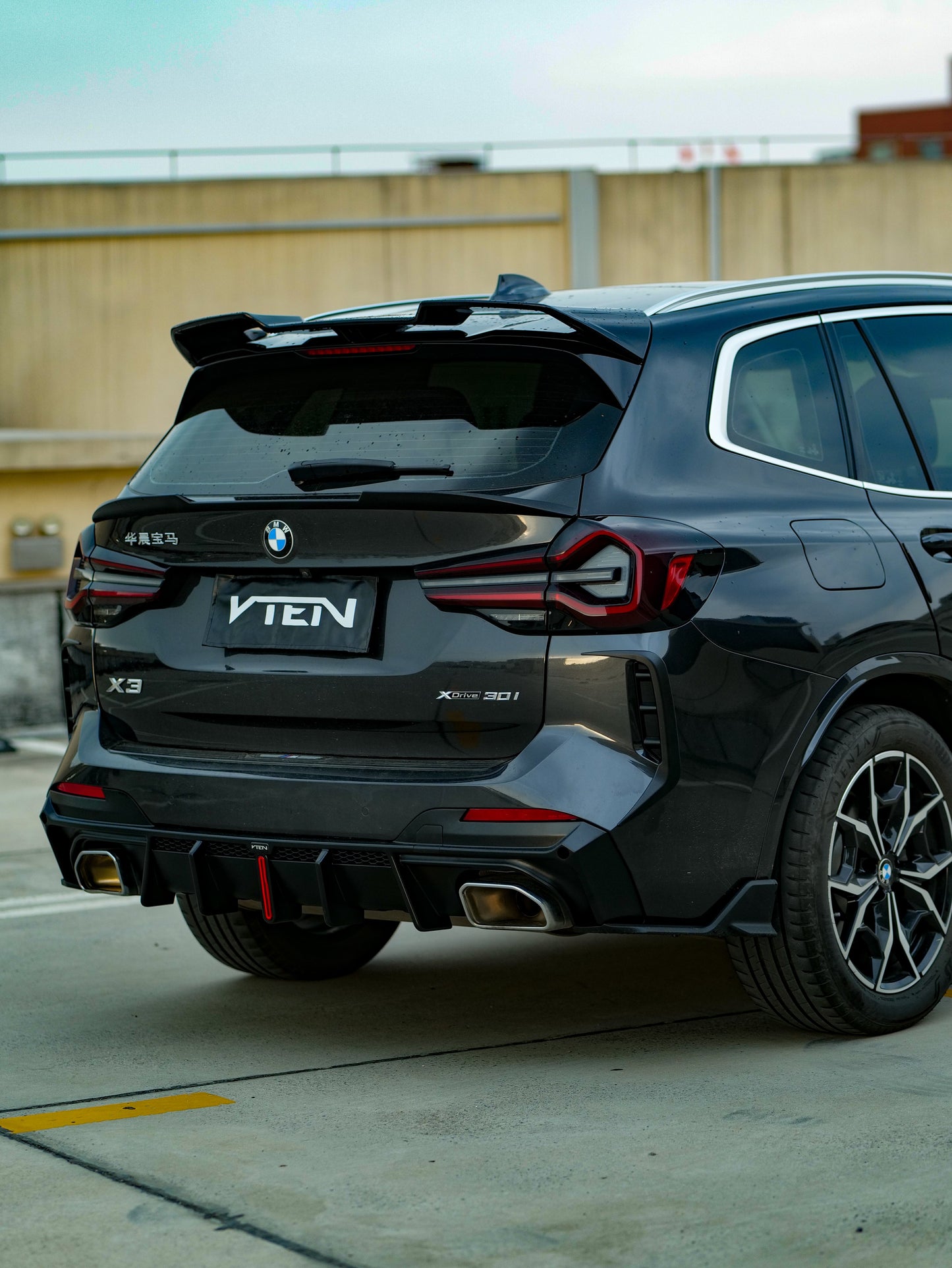 VTEN Rear Lip Spoiler for BMW X3 s/x Drive30 G01 & IX3 BEV G08 LCI 2022-ON ABS