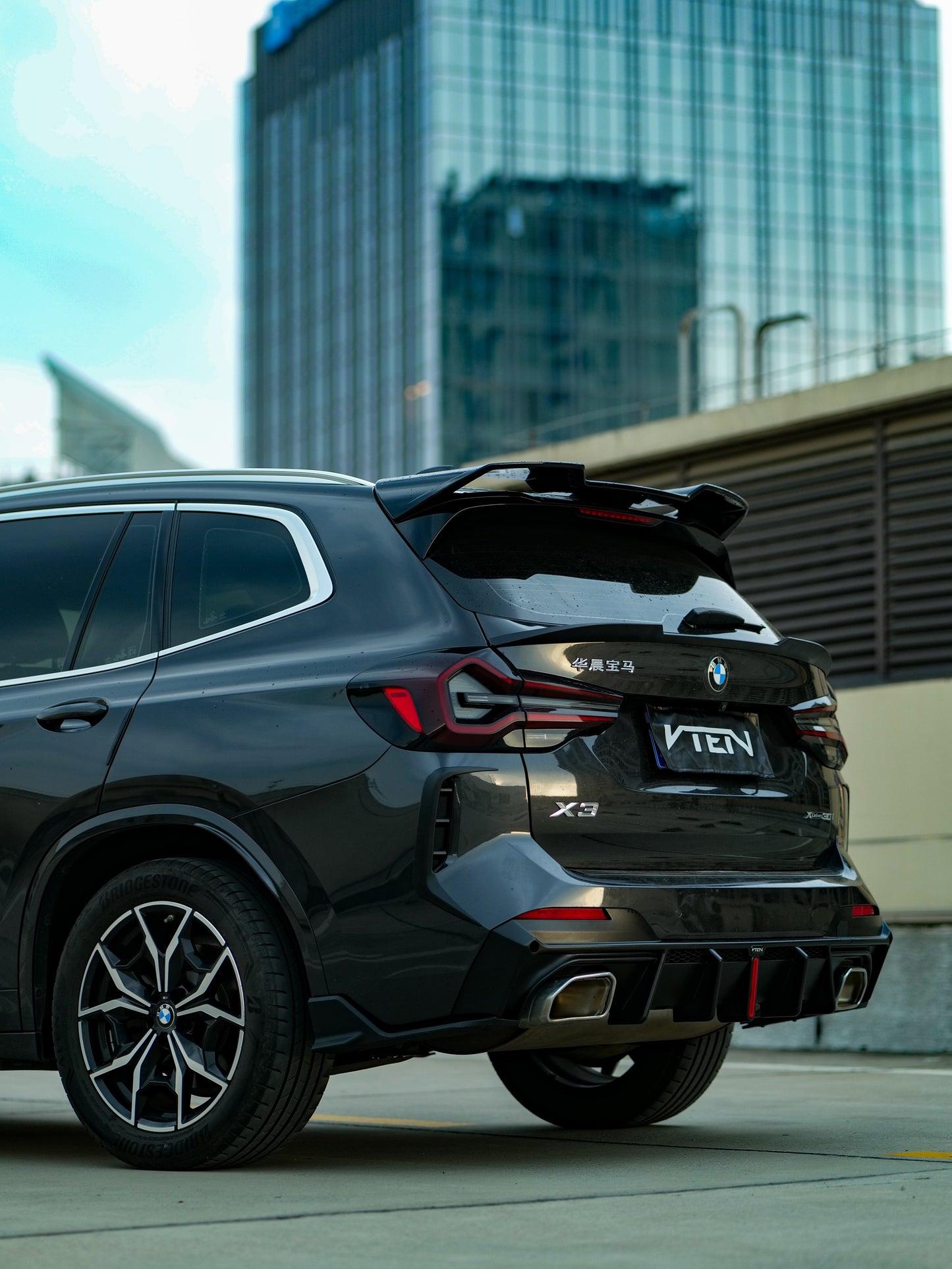 VTEN Rear Lip Spoiler for BMW X3 s/x Drive30 G01 & IX3 BEV G08 LCI 2022-ON ABS