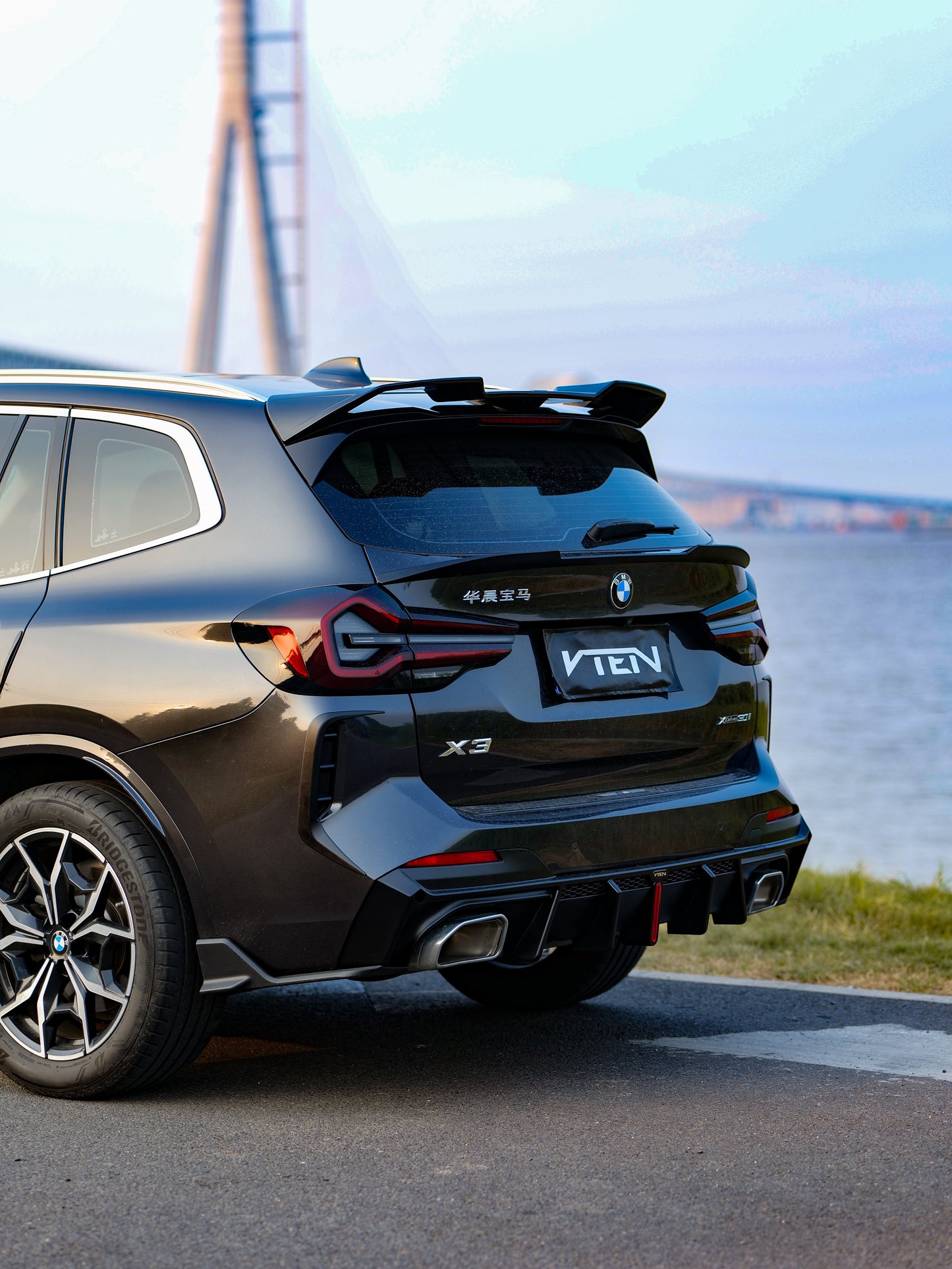 VTEN Rear Lip Spoiler for BMW X3 s/x Drive30 G01 & IX3 BEV G08 LCI 2022-ON ABS