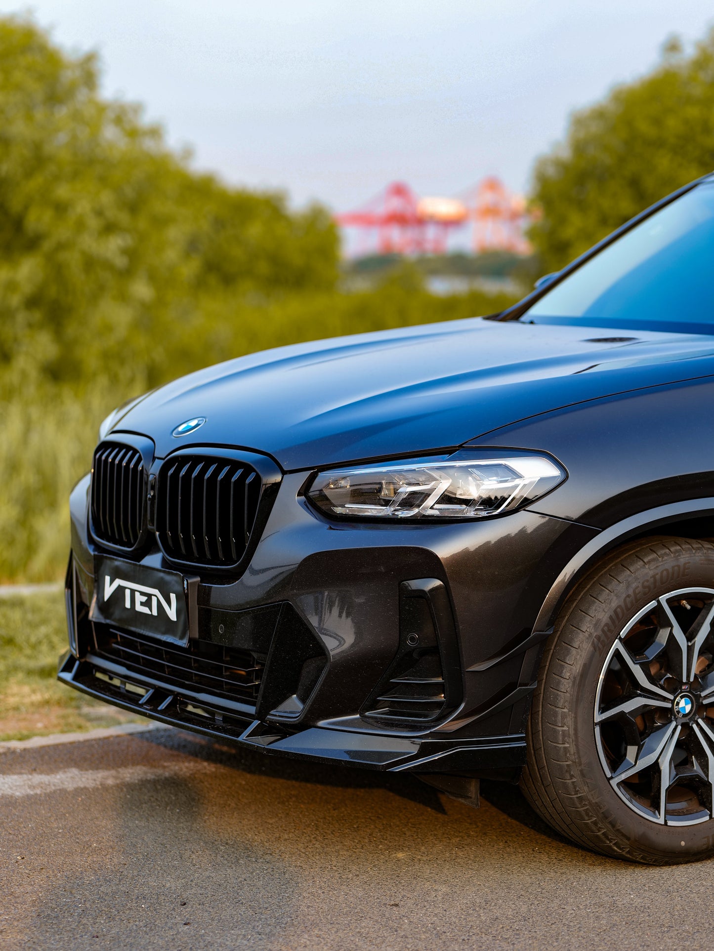 VTEN Front Canards for BMW X3 G01 & X4 M40 G02 & IX3 BEV G08 LCI 2022-ON ABS