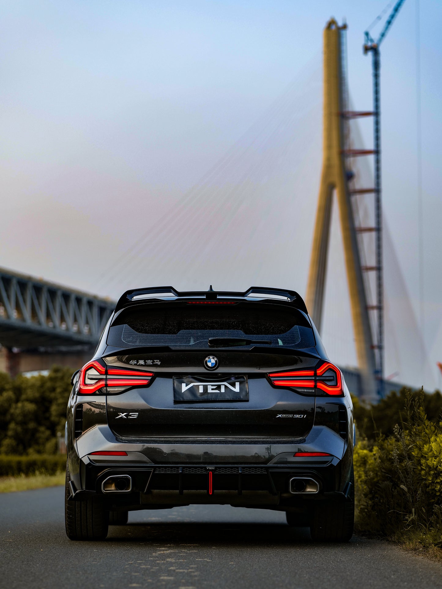 VTEN Rear Lip Spoiler for BMW X3 s/x Drive30 G01 & IX3 BEV G08 LCI 2022-ON ABS